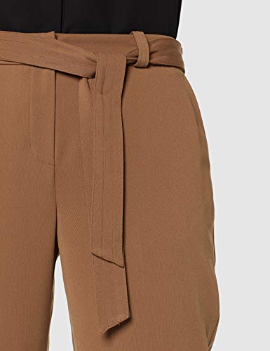 Dorothy Perkins Caramel Tie Trousers Pantalones, Blanco (Cream 190), 44 (Talla del Fabricante: 16) para Mujer