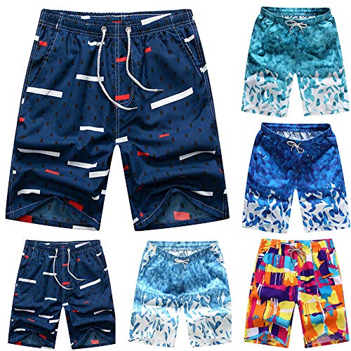 douleway Nuevos Hombres Pantalones Cortos De Natación Pantalones Cortos De Natación Pantalones Cortos Troncos Traje De Baño Playa Verano