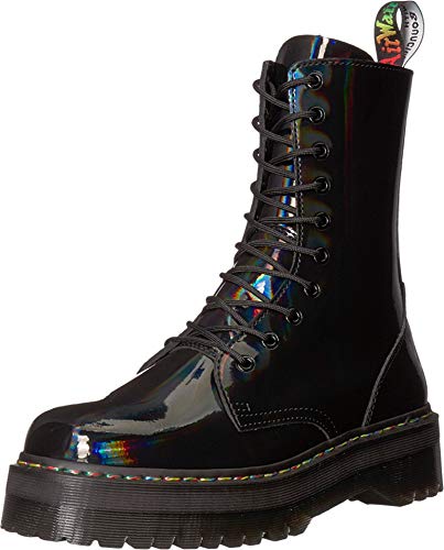 Dr. Martens Jadon Mujer Rainbow Negro Hi Botas-UK 6