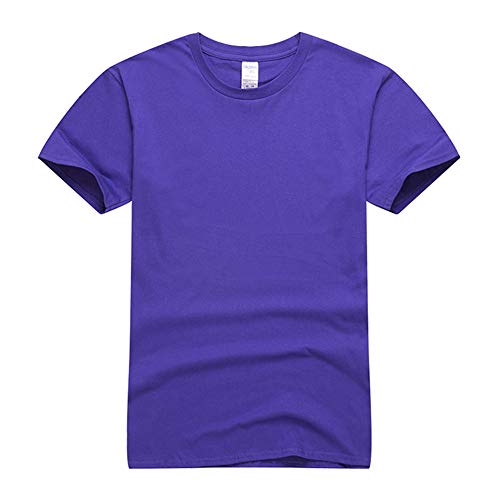 DREAMING-Camiseta De Manga Corta De Algodón Peinado para Niños Camiseta De Cuello Redondo Juvenil Ropa para Niños 765C Sports Royal Blue 130CM