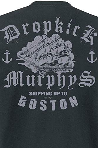 Dropkick Murphys Jolly Roger Hombre Camiseta Negro L, 100% algodón, [Effekte/Besonderheiten] + Regular