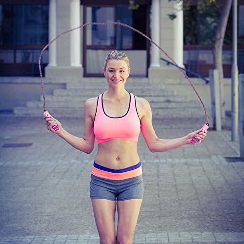 Dsaren Cuerda con Contador Jump Rope Cuerda para Saltar Ajustable para Entrenamiento, Adelgazamiento, Juego Escolar, Actividad al Aire Libre (Púrpura)