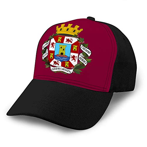 dsgdfhfgjghcdvdf 9 Gorras De Béisbol De Sombrero Plano Ajustable Unisex Bandera De Cartagena En La Región De Murcia O