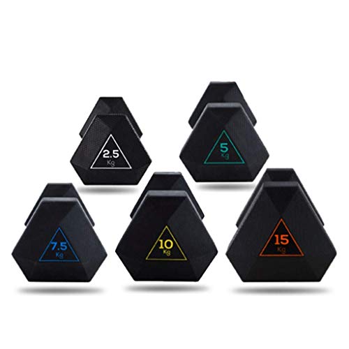 DSHUJC Juego de Pesas con Mancuernas Hexagonal Dumbbell Men's Fitness Home Arm Training Women's Beginners Mancuernas Equipo de Fitness Paquete Individual Juego de Mancuernas para Hombres