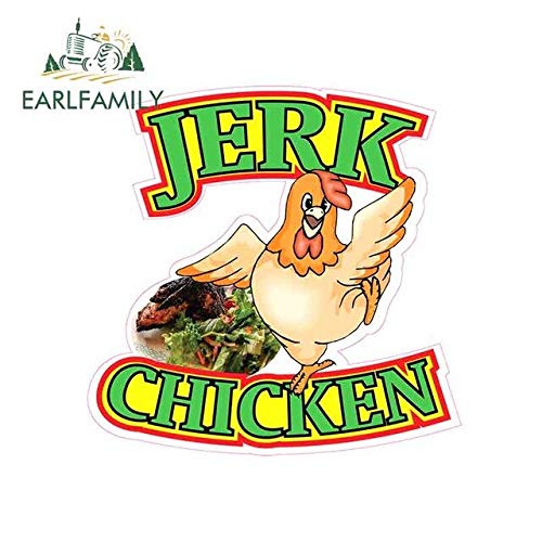 DSNGZ 13cm x 12.8cm para Jerk Chicken Graffiti Sticker Personalidad Calcomanías Creativas Vintage Car Sticker a Prueba de arañazos