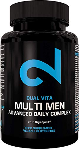 DUAL VITA Multi Men | Combinación De Vitaminas, Minerales y Plantas | Hombres Activos |60 Cápsulas Veganas | Suplemento Dietético 100% Natural | Certificado | Sin Aditivos | Fabricado En La UE