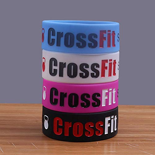 DuDuDu Pulseras De Silicona Crossfit SJ versión Amplia Pulsera de Silicona Pulsera (5 Pares)