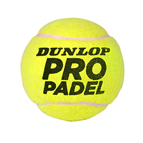 Dunlop TB Pro Padel Pelotas Bote, Adultos Unisex, Amarillo, 3 Uni