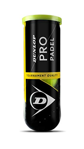 Dunlop TB Pro Padel Pelotas Bote, Adultos Unisex, Amarillo, 3 Uni