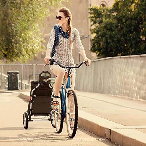 Duramaxx Carry - Carrito Remolque para Bicicleta, Carga hasta 20 kg, Bolso Desmontable con Cremallera, Neumáticos de 12 Pulgadas, Instalación práctica, Protección Lluvia, Descarga rápida, Rojo