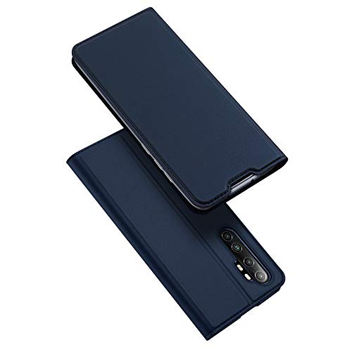DUX DUCIS Funda Xiaomi Mi Note 10 Lite, PU Cuero Flip Carcasa Fundas Móvil de Tapa Libro para Xiaomi Mi Note 10 Lite (Azul Marino)