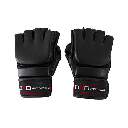 DXD MMA Guantes para entrenamiento de artes marciales, D.Cut Palm Maya Hide Cuero Sparring Mitts, perfecto para jaula lucha, deportes de combate, saco de boxeo, Muay Thai y Kickboxing (XL)