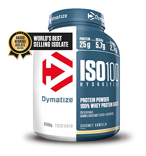 Dymatize ISO 100 Gourmet Vanilla 2,2kg - Hidrolizado de Proteína de Suero Whey + Aislado en Polvo