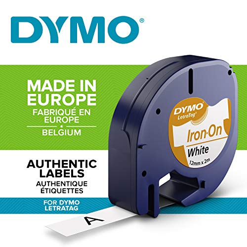 Dymo 18768 - Cinta , 12 mm x 2 m, color negro y blanco