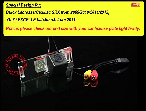 Dynavsal CCD Cámara Sistema de Visión Trasera Coche, Cámara de Marcha Atrás con Función de Visión Nocturna,Alta Definición y Amplio Ángulo de Visión, Perfecta para Buick Lacrosse/Cadillac SRX FROM 2009 to 2012/GL8/Excelle hatchback from 2011