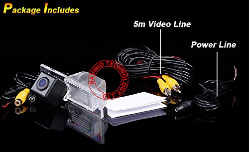 Dynavsal CCD Cámara Sistema de Visión Trasera Coche, Cámara de Marcha Atrás con Función de Visión Nocturna,Alta Definición y Amplio Ángulo de Visión, Perfecta para opel Vectra C Caravan Mokka Roewe Cadillac Buick Chevrolet Trax AVEO Lacrosse CAR