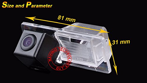 Dynavsal CCD Cámara Sistema de Visión Trasera Coche, Cámara de Marcha Atrás con Función de Visión Nocturna,Alta Definición y Amplio Ángulo de Visión, Perfecta para opel Vectra C Caravan Mokka Roewe Cadillac Buick Chevrolet Trax AVEO Lacrosse CAR