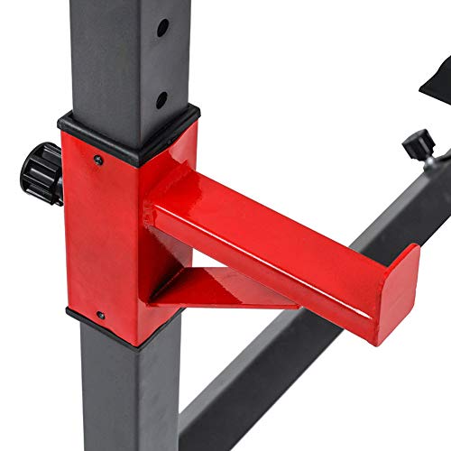 DZKU Ajustable Soporte Barra Pesas, Levantamiento de Pesas Rack, Soporte Barra Press Banca, Carga Máxima 260 Kg, Banco Prensa Libre, para Gimnasio en Casa Soporte Entrenamiento Fuerza