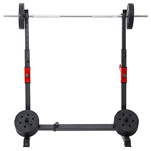 DZKU Ajustable Soporte Barra Pesas, Levantamiento de Pesas Rack, Soporte Barra Press Banca, Carga Máxima 260 Kg, Banco Prensa Libre, para Gimnasio en Casa Soporte Entrenamiento Fuerza