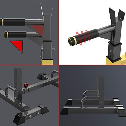 DZKU Regulable Soporte Barra Pesas Rack, MAX 250 Kg Acero, Rack Sentadillas y Dominadas, Olympic Soporte Barra Press Banca, para Gimnasio en Casa