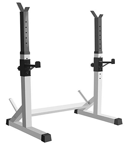 DZKU Squat Rack Stand Levantamiento de Pesas Rack Soporte para Barra de Pesas, Regulable en Altura Base, Multifuncional Hogar Estante de Barra, Entrenamiento de Fuerza, Carga MAX. 300kg