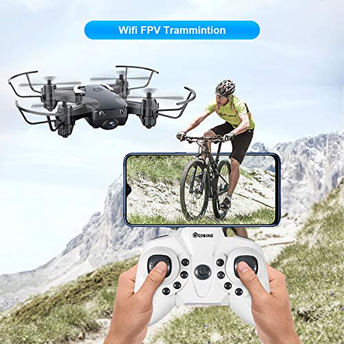 EACHINE E61HW, Mini Drone para Niños con Cámara, RC Quadcopter 2.4G 6 Ejes Control de Altitud, Modo sin Cabeza, Control Remoto, Drone Trayectoría, FPV en Tiempo Real