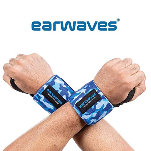 Earwaves ® - Muñequeras Crossfit Ideales para Calistenia, Halterofilia, Weightlifting, Deadlifting, etc. Par de muñequeras Deportivas para Hombre y Mujer. 50cm