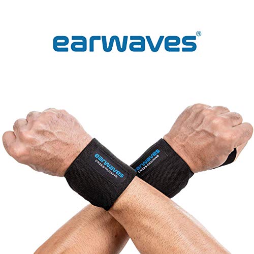 Earwaves ® - Muñequeras Crossfit Ideales para Calistenia, Halterofilia, Weightlifting, Deadlifting, etc. Par de muñequeras Deportivas para Hombre y Mujer. 50cm