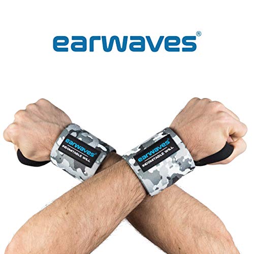 Earwaves ® - Muñequeras Crossfit Ideales para Calistenia, Halterofilia, Weightlifting, Deadlifting, etc. Par de muñequeras Deportivas para Hombre y Mujer. 50cm