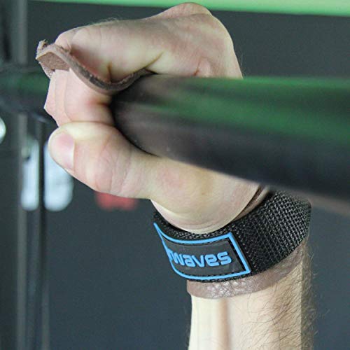 Earwaves ® Rex Grips - Calleras Crossfit Cuero para Hombre y Mujer. Guantes para Calistenia, Halterofilia, Dominadas, Pull ups, Kettlebells, Gymnastics, etc