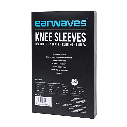 Earwaves ® Shield Knee Sleeve - Rodillera 5mm de neopreno para CrossFit, Weightlifting, Powerlifting, Lunges, Halterofilia. (1 unidad)