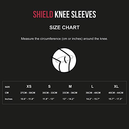 Earwaves ® Shield Knee Sleeve - Rodillera 7mm de neopreno para CrossFit, Weightlifting, Powerlifting, Lunges, Halterofilia. (1 unidad)