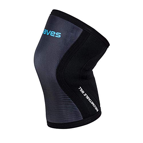 Earwaves ® Shield Knee Sleeve - Rodillera 7mm de neopreno para CrossFit, Weightlifting, Powerlifting, Lunges, Halterofilia. (1 unidad)