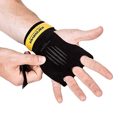 Earwaves ® Slim Grips 3H - Calleras Crossfit Cuero para Hombre y Mujer. Guantes Ideales para Calistenia, Gymnastics, Pull ups, Muscle ups, Dominadas Barra y Anillas, etc.