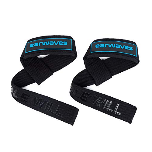 Earwaves ® X-Raisers Straps - Correas de Levantamiento para Halterofilia con protección de Neopreno y Gel para Las muñecas