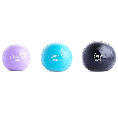 Easy Fitness Physio Slim - Pelota para aeróbic, quemar grasa (muchos colores y pesos), color Negro
, tamaño 20cm (3kg)