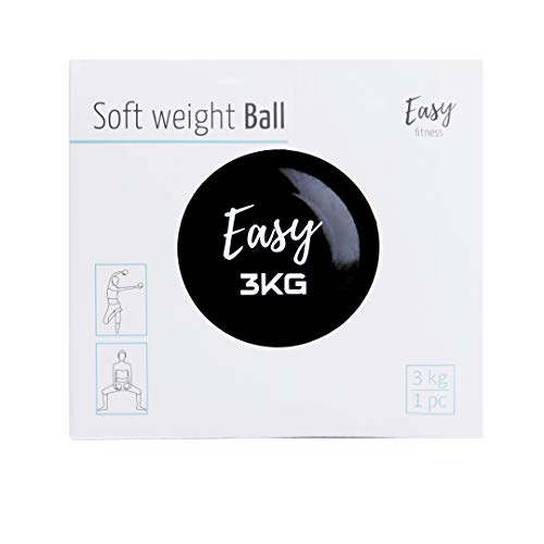 Easy Fitness Physio Slim - Pelota para aeróbic, quemar grasa (muchos colores y pesos), color Negro
, tamaño 20cm (3kg)