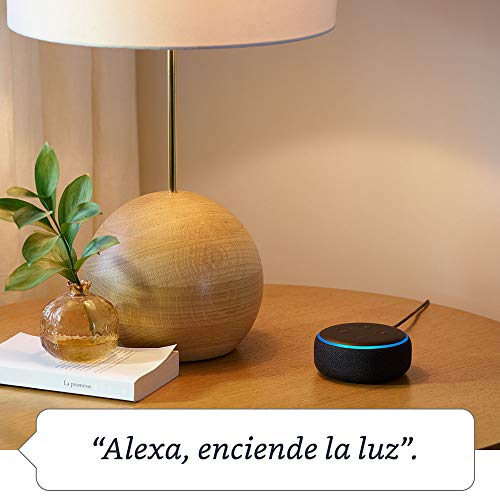 Echo Dot (3.ª generación) - Altavoz inteligente con Alexa, tela de color gris claro