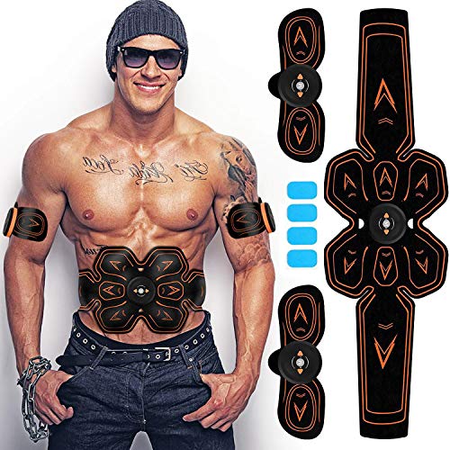 EGEYI Electroestimulador Muscular Abdominales Masajeador Eléctrico para Cinturón, Abdomen/Brazo/Piernas/Cintura Entrenador Muscular (Hombre/Mujer)