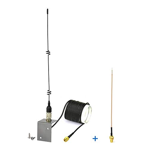 Eightwood 868MHz Antena 3G 4G Adaptador Macho SMA 5DBi (Cable de 3m + Base portátil) + Cable de tabique Hembra SMA RG178 15cm para Antena 3G 4G LTE gsm Router Antena inalámbrica WLAN