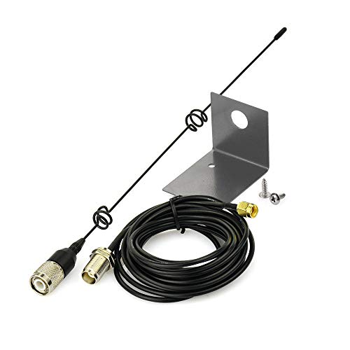Eightwood 868MHz Antena 3G 4G Adaptador Macho SMA 5DBi (Cable de 3m + Base portátil) + Cable de tabique Hembra SMA RG178 15cm para Antena 3G 4G LTE gsm Router Antena inalámbrica WLAN
