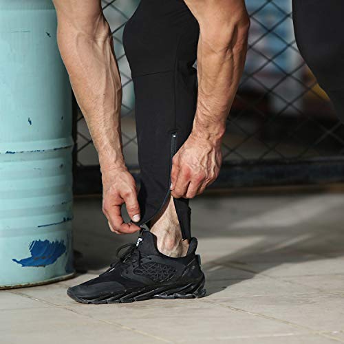 EK - Pantalones de chándal para hombre Negro Negro ( XL