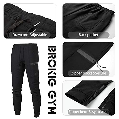 EK - Pantalones de chándal para hombre Negro Negro ( XL