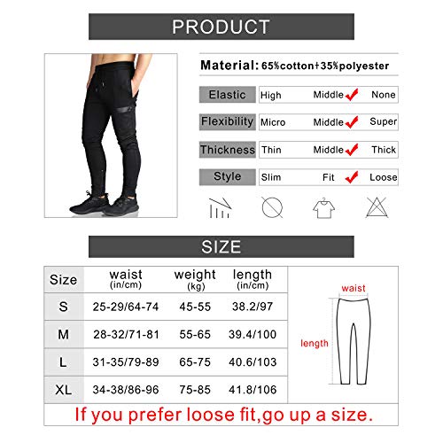 EK - Pantalones de chándal para hombre Negro Negro ( XL