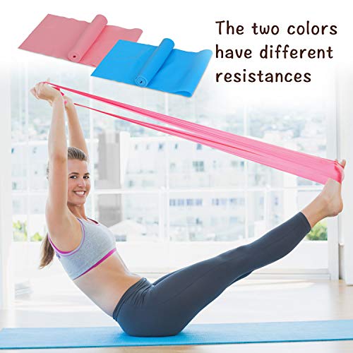 EKKONG Bandas Elásticas Set Bandas de Resistencia 6 Gomas Elasticas Gomas elasticas para Mujeres y Hombres, Pilates,Yoga,Rehabilitación,Estiramiento, Entrenamiento. (6set)