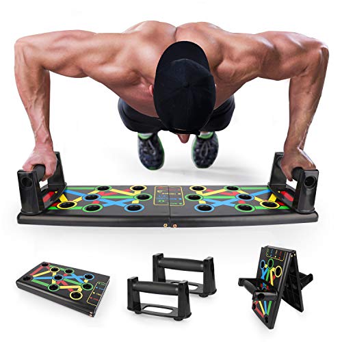 EKOOS 14 en 1 Tablero Push-Ups Board Sistema Portátil De Músculos Multiparte para El Hogar Equipo De Entrenamiento Físico Ejercicio Físico Plegable Equipo De Ejercicios Multifunción