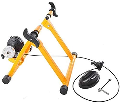 El ejercicio de bicicleta silenciosa resistencia a los líquidos de la bici del camino de MTB Bike Trainer Formación plegable cubierta de la competencia de fitness Rack, amarilla, Color: Negro