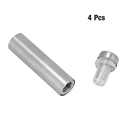 El separador de cristal, pernos de separador de cristal de acero inoxidable 4pcs monta el sujetador de fijación de clavos de fijación de clavo(12 * 50mm)