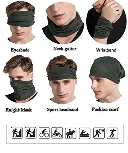 Elastica Pañuelo Cabeza Bandana Multifunción Bufanda,6 Piezas Bragas de Cabeza Pasamontañas Tubo Residencia UV para Hombres y Mujeres Yoga Correr Senderismo Ciclismo