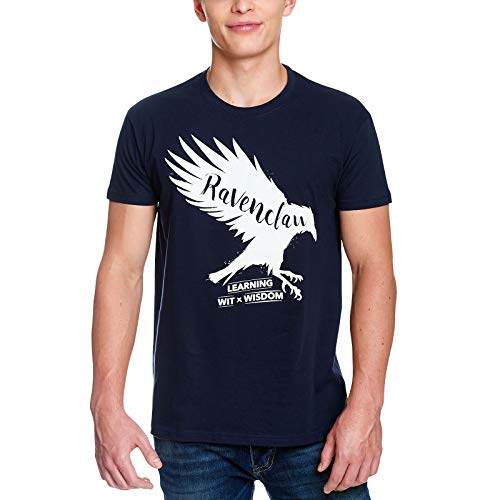 Elbenwald Camiseta para Hombre Harry Potter Ravenclaw House Pride Algodón Azul - S
